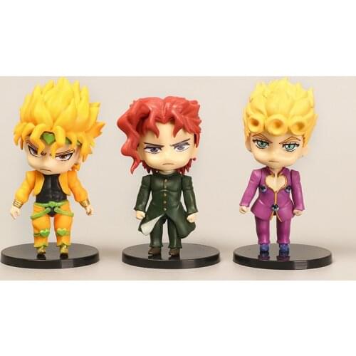JoJos Bizarre Adventure 5 Pcs/Set Giovanna Bruno Mista JOJO Mini Cute Standing Ver. PVC Action Figure Model Toy Gift 10cm
