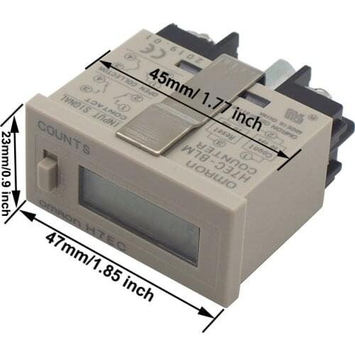 DC 4.5V - 30V 6 Digits Electronic LCD Display Screw Terminal Resettable Time Range Accumulator Counter H7EC-BLM 0-999999 hours