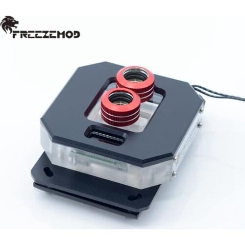 FREEZEMOD Computer CPU AMD Water Cooling Block 2020 LCD Temperature Display VA Screen For AMD AM2 AM3 AM4,Silver/Black UPR-2020A