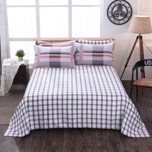 Bohemian Paisley Pink Grey Flat Sheet(Without Elastic Band) Bed Mattress Protective Cover Soft Cotton Bedlinens Bed Sheet