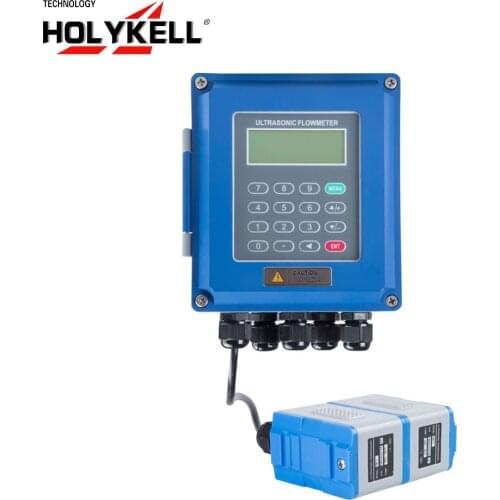 Holykell Factory 4-20mA Wall Mounted Clamp on Type Ultrasonic Flow Meter UF2000-B