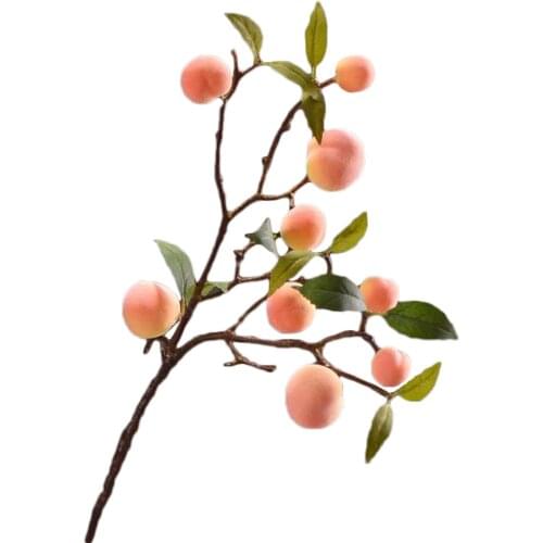 Decorations Peach Artificial Peaches Simulation Flower High-grade Plastic Fruit Counterfeit Plants 4 Head Settlements Ornaments
