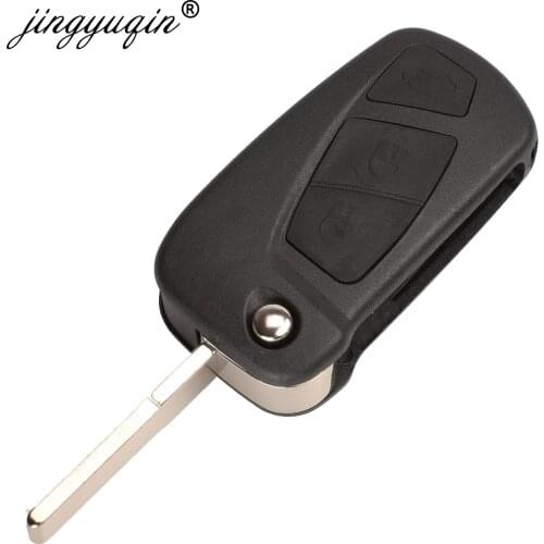 Jingyuqin 3 Buttons Flip Key shell For Ford KA Remote Flip Key Fob Housing Case Holder Replacement
