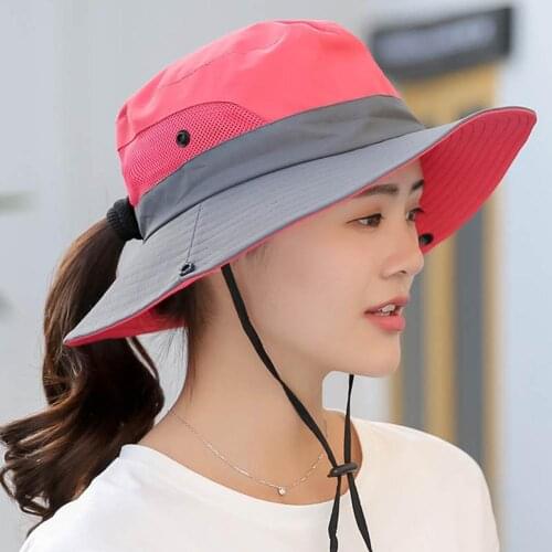 Summer Folding Portable Wide Brim Fishing Hiking Climbing Sun Hat Bucket Cap