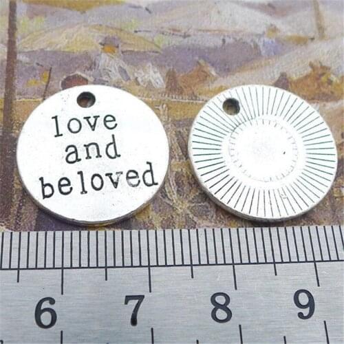 Love and Beloved Charm Pendants Jewelry Making Finding DIY Bracelet Necklace Earring Accessories Handmade 5pcs