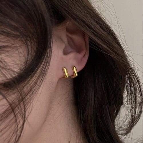 Minimalist Geometric Earrings Square Hoop Earrings Trendy Vintage Metal Earrings For Women Girls Party Jewelry Gifts 2020