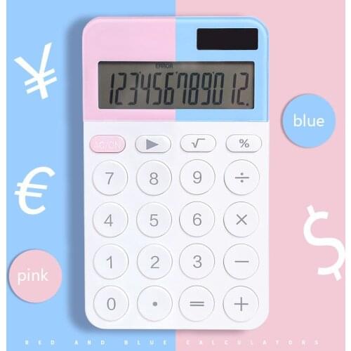 Solar Calculator Multifunctional Student Accounting Exam Special Financial Calculator Cute Small Calculator 12 Digits Display