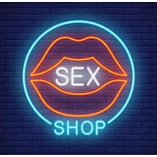 Neon Sign Sex Shop Lips Neon light Adult Logo Neon Wall Sign Window Advertise Lamp Decorate Home color Handmade Real glass TUBE