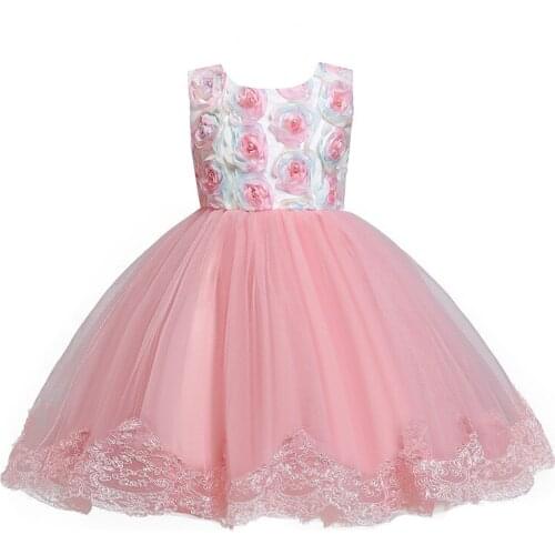 Summer Girl Dress Kids Girl Sleeveless Dress Lace Princess Party Child Dress Teenager Wear Children Clothing Vestido 2 To 10 Age