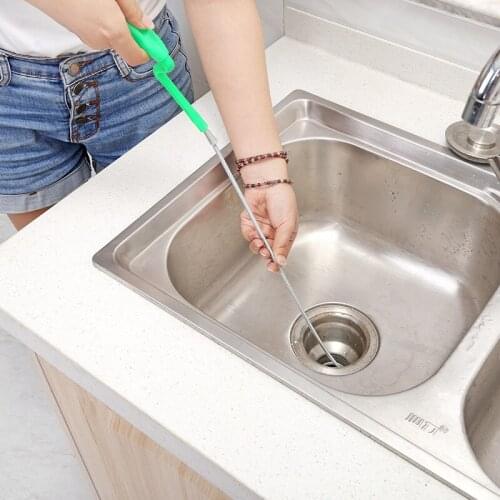 2.4m Long Sewer Cleaning Wire Spring Household Bendable Sink Tub Toilet Dredge Pipe Bathroom Kitchen Cleaning Tools