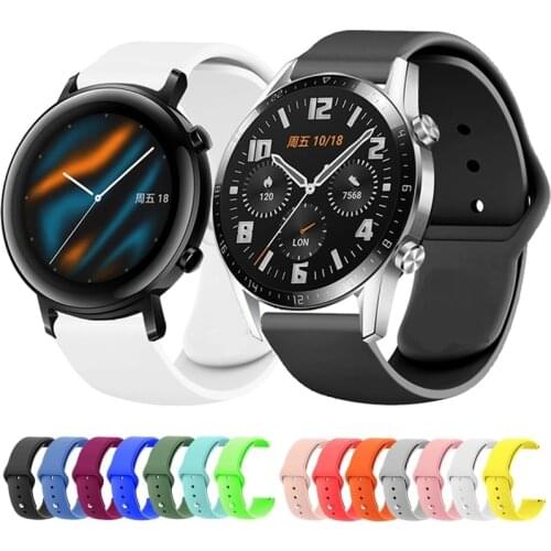 20 22mm Soft Silicone Watch Strap Band For Samsung Galaxy Watch 42mm Active2 40 44mm Galaxy Watch 3 41 45mm for Huami Amazfit 42