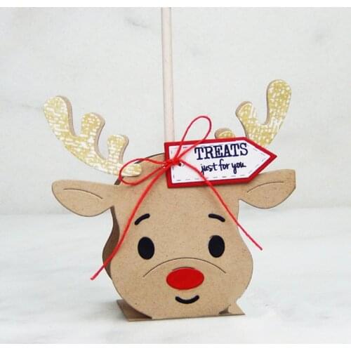 Merry Christmas 14.8*7.5cm Christmas deer box Metal Cutting Dies Embossing Paper Making Card Decorative Crafts New Dies 2020