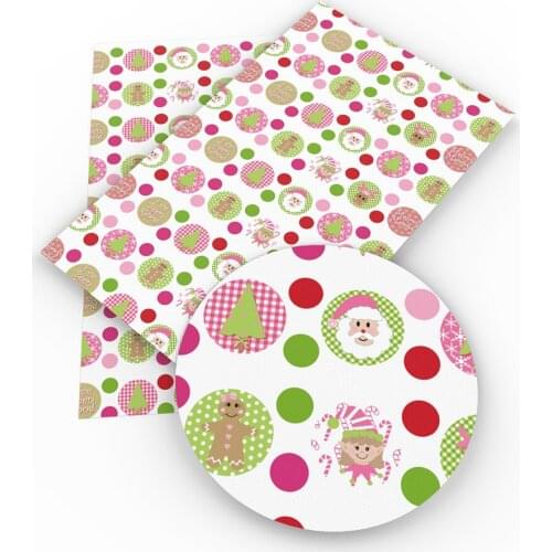 20*33cm Christmas Faux Synthetic Leather Fabric For Bow-knot Bags Wallet Earring Phone Case Scrapbook DIY,1Yc18485