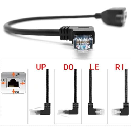 Cat6 Ethernet Cable RJ45 Right Angle UTP Network Cable Patch Cord 90 Degree Cat6a Lan Cables for Laptop Router TV BOX