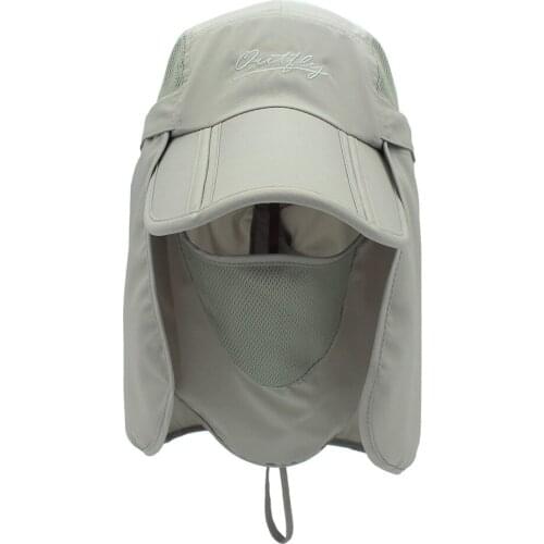 Fly Fishing Hat UV Protection Cap Mosquito Proof Breathable Male Female Summer Wide Brim Caps for Outdoor Camping Cycling Sports