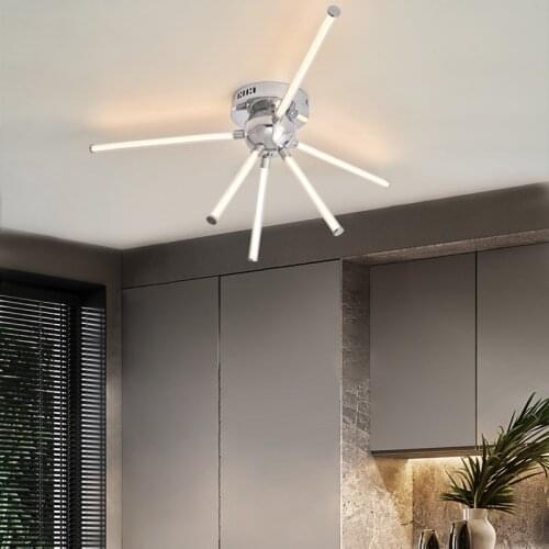 TCY Modern Led Ceiling Chandeleirs For Living Room Bedroom Chrome Plating study hanging lamp Acrylic kitchen Chandeleirs