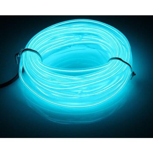 5V USB Transparent Blue LED,EL Wire String Strip Rope Tube Light Neon Light Car Interior Atmosphere Decor Lamp Decorated Prop