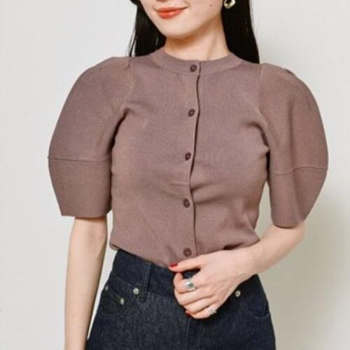 2021 Spring New O Neck Long Sleeve Knit Cardigans Sweater Women Solid Loose Outwear Pull Fashionable Office Lady Femme Coat