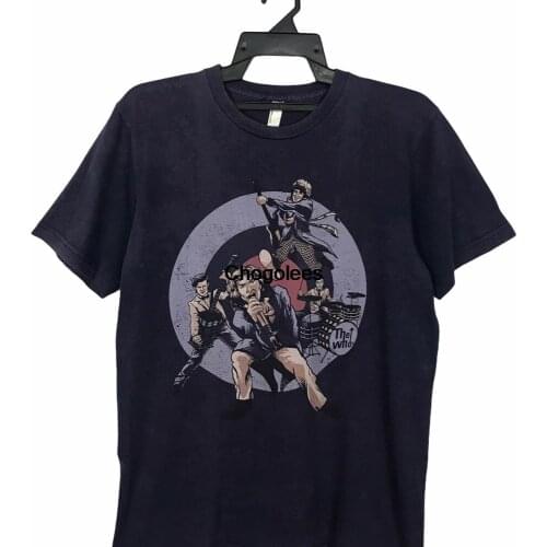 Vintage The Who Music Band Shirt Short Sleeve The Who Cartoon Printed Graphic T Shirt Size M