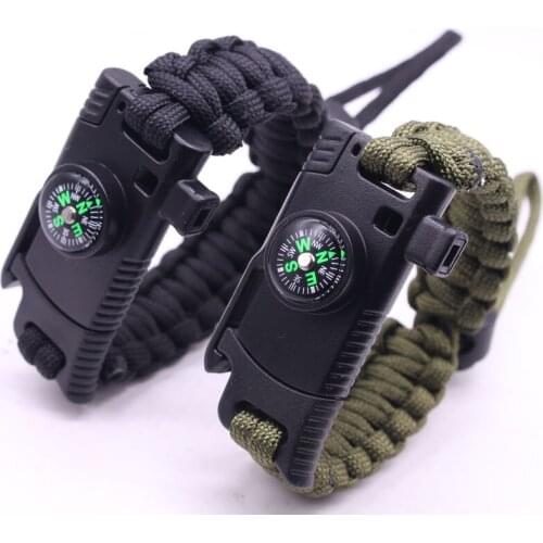 High Quality Survival Outdoor Camping Bracelet Wilderness Survival Wrist Strap For Hiking Adjustable Bracelet