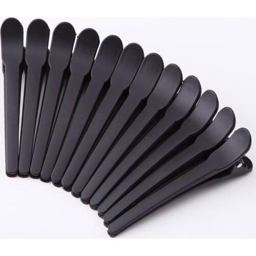6pcs/set Black Holding Hair Styling Clip Flat Duck Mouth Hair Clips Pro Salon Hairdressing Cutting Hairpin Accessories DIY Home