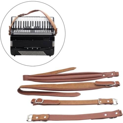 Accordion Straps One Pair Adjustable Synthetic Leather Accordion ShoulderStraps for 16-120 Bass Accordions Keyboard Instruments