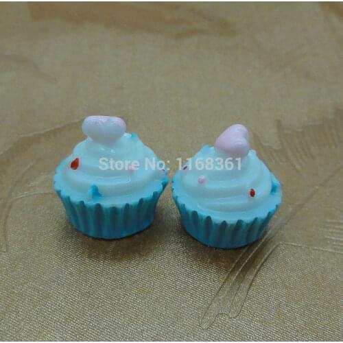 1pcs/lot resin flatback blue plate love ice cake15mm Cabochons Jewelry Mobile Phone Hairpin Headwear DIY Accessories B015-1