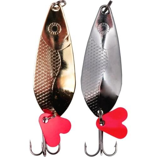 1PCS Metal Jigging Spinner Spoon 9g 7.5cm Fishing Lure Hard Baits Sequins Noise Paillette Artificial Bait with Treble Hook