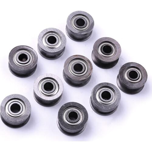 20pcs 4*13*7MM 624UU HCS U Groove Guide Pulley Rail Ball Bearings Wheel