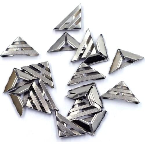 20PCS Silver Tone Hollow Triangle Corner Protectors For Book Photo Albums Menus Folders DIY Ornament Accessories 23x16.5x3.5mm