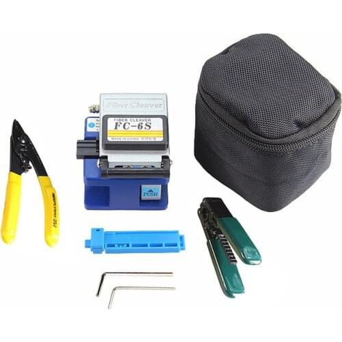 5 In 1 FTTH Fiber Optic Tool Kit Fibra Optica Herramientas FC-6S Cleaver Millers Plier Stripper Optical Power Meter VFL 5KM