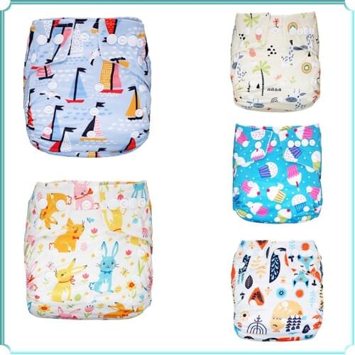[6.18 Promotion] Babyland Cloth Diapers Adjustable Size Reusable Diaper Sheets Waterproof Newborn Nappy Covers Washable Reusable