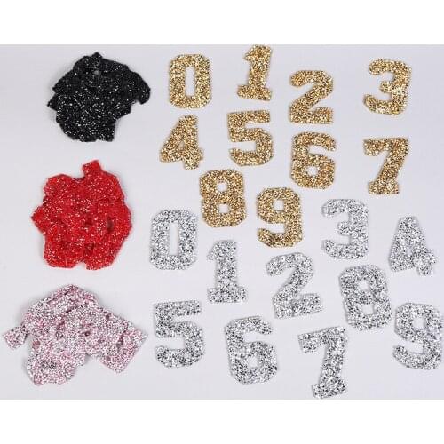 Hot-fix Rhinestone English Alphabet Letter Applique 3D Iron on Letters Patch for Clothing Badge Paste for Clothes Bag Shoes F