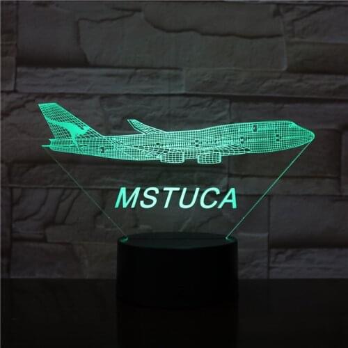 Atmosphere Night Lights LED 3D Acrylic Desk Lamp Airplane Nightlight Cute Room Decor Kids Birthday Gift Smart Phone Control