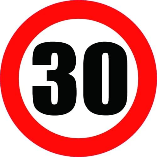 Aliauto Car Sticker Speed Limit Sign 30KM Decal Accessoriess 30cm