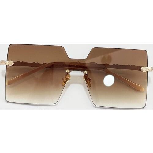 Oversized Womens Sunglasses Fashion Brand Large Titanium Frame Windproof Cool Square Sunglasses Driving Mirror UV400