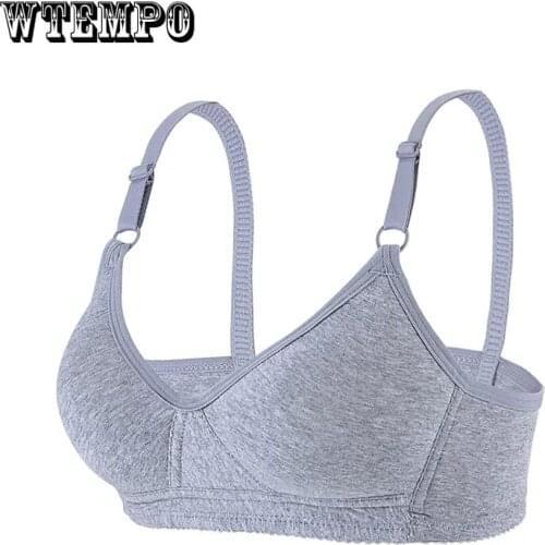 Girl Cotton Bras Solid Wireless Push Up Bra Seamless Sexy Gathered Underwear Breathable Comfortable Lingerie for Women White New