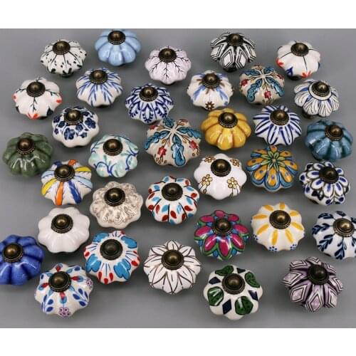 Pack of One Vintage Ceramic Door Knobs for Cabinet Drawer, Closet Cupboard Wardrobe furniture door Pull Handle
