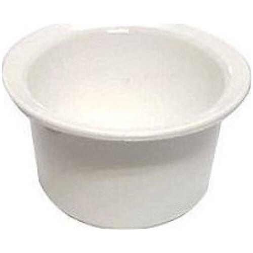 Shaved bowl on white