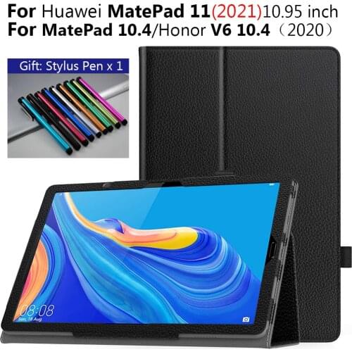 Case For Huawei MatePad 10.4" BAH3-W09 BAH3-AL00 Litchi Leather Tablet Cover Funda For Huawei MatePad 11 2021 Case Capa Coque