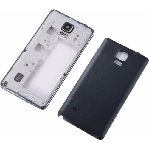 Original Note 4 Housing Middle Frame Plate Bezel Back Battery Cover for Samsung Galaxy Note 4 N910F N910A N910P N910C Housing