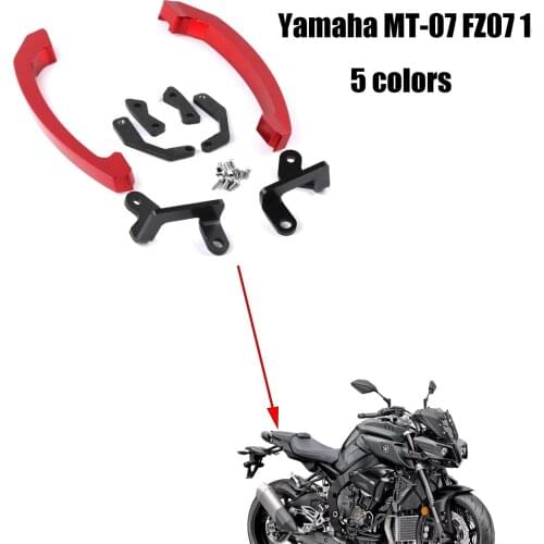 CNC Aluminum Motorcycle Tail Rear Seat Passenger Pillion Handle Grab Bars Armrest for Yamaha MT-07 FZ07 2014 2015 2016 2017
