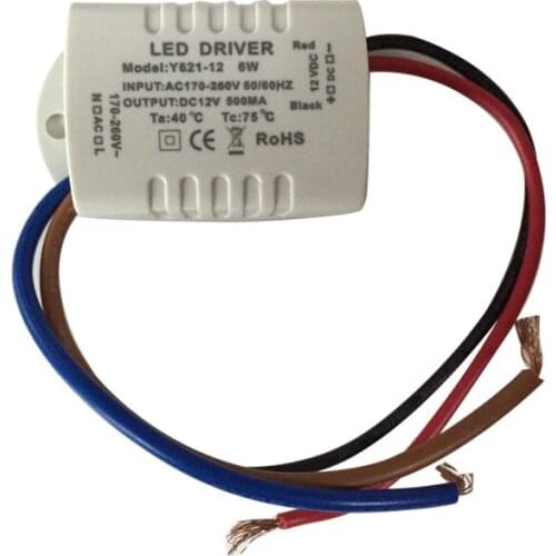 100pcs/lot Led Driver DC 12V 6W Lamp Light Driver Power Supply Lighting Transformer for E27/ E14 LED lights lifetime warranty