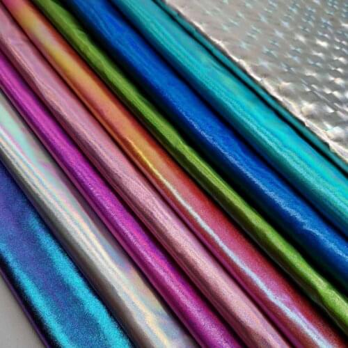 Holographic Fabric Stretchy Laser Cloth Elastic Spandex Bronzing Shiny Swimsuit National Costume Stage Performance Garment