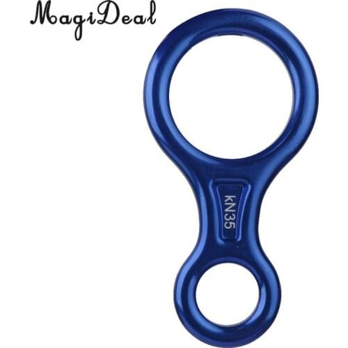 MagiDeal Figure 8 Mountaineering Climbing Rappelling Ring Belay Device 35KN for Tree Climbing Caving Camping Travell Accessory