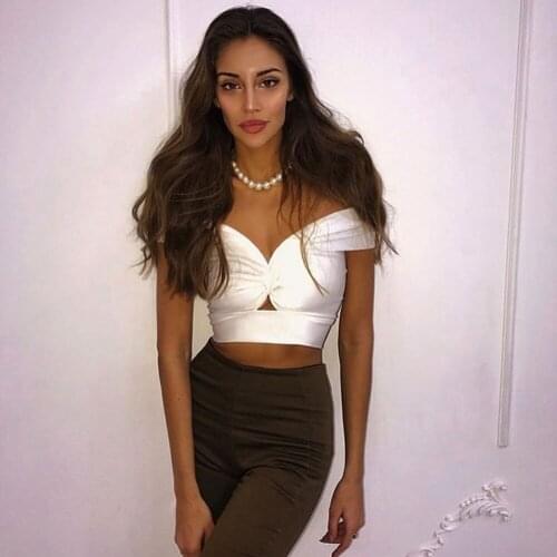 New Basic White Summer Sexy Comfort Knot Shirt Fashion Rayon Bandage Tanks Clothing Casual Backless Women y2k Crop Top