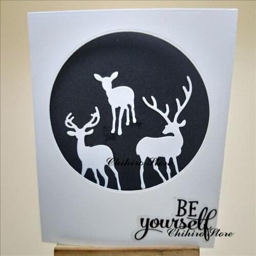 Metal dies christmas deer New Metal Cutting Dies for Scrapbooking DIY Album Embossing Folder Paper Card Maker Template Stencils