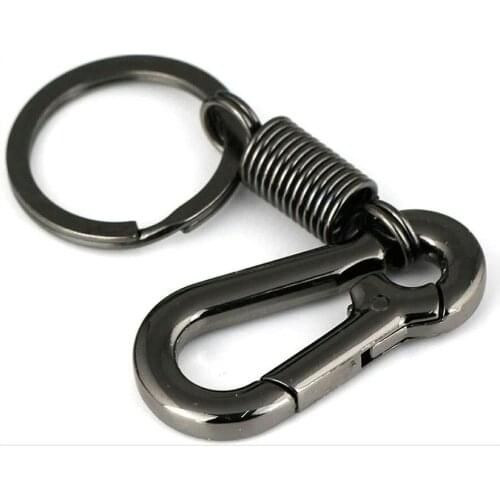 1pc Metal Zinc Alloy Key Clip Keychain Key Storage Equipment Simple Retro Style Strong Chrome-plated Carabiner for Men