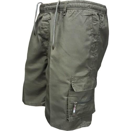 Mens Shorts with Pocket Drawstring Cotton Casual Sports Shorts Men Clothing Summer Beach Militry Shorts Ropa Hombre