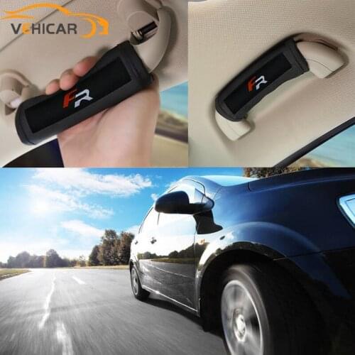 VEHICAR Car Roof Handle Plush Protective Cover For FR Car Interior Accessories Car Armrest Handle Cover Prevent Motion Sickness